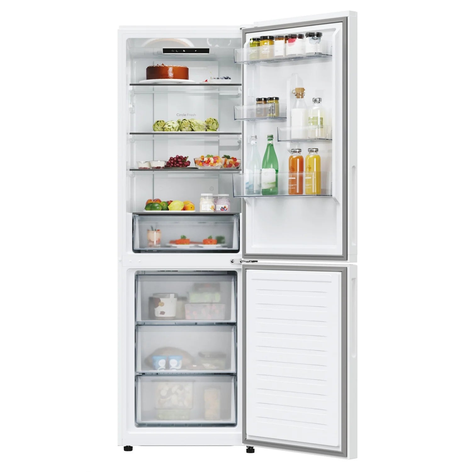 Frigorífico combinado Candy CNCQ2T618EW, No Frost, 185 cm, 355 L, 4 cajones, energéticamente eficiente - Blanco